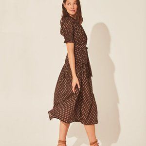 Daughters of India Prairie Dress  in Coffee L